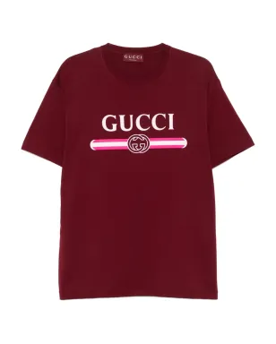 Gucci ロゴストライプ コットン Tシャツ - サムネイル1