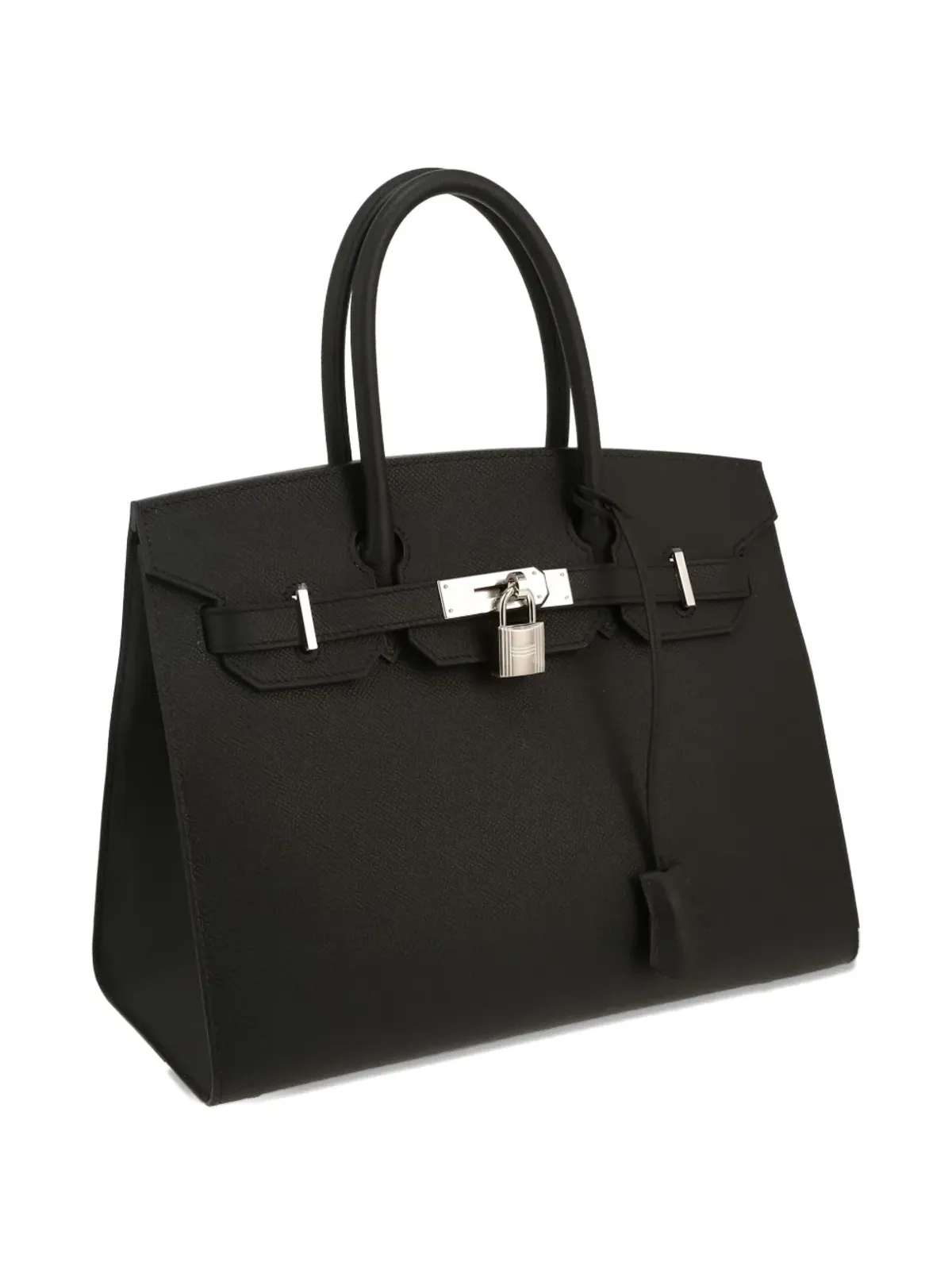 Hermès ビンテージ パドロックディテールの構造ハンドバッグ - ブラック - 画像5