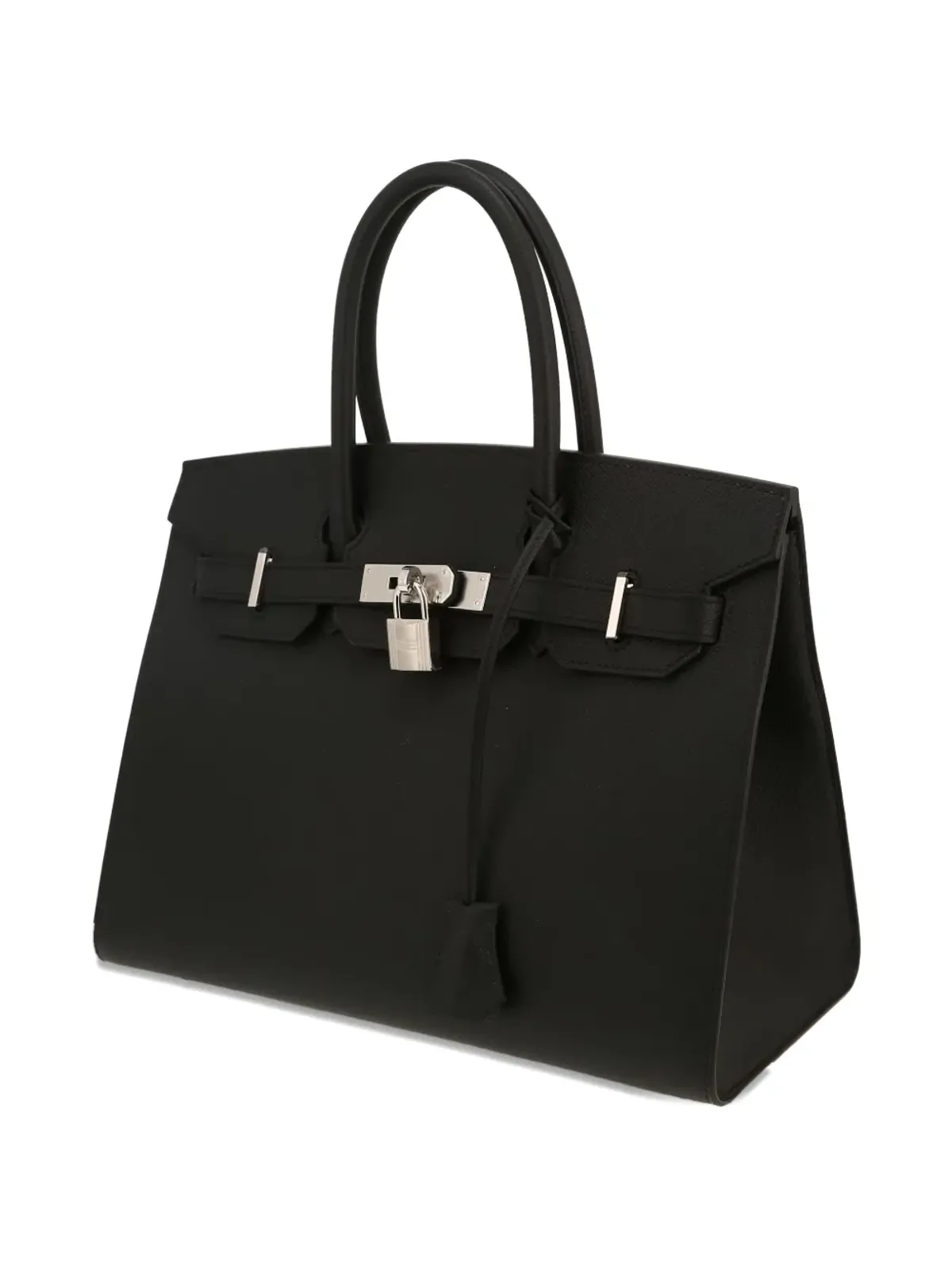 Hermès ビンテージ パドロックディテールの構造ハンドバッグ - ブラック - 画像2