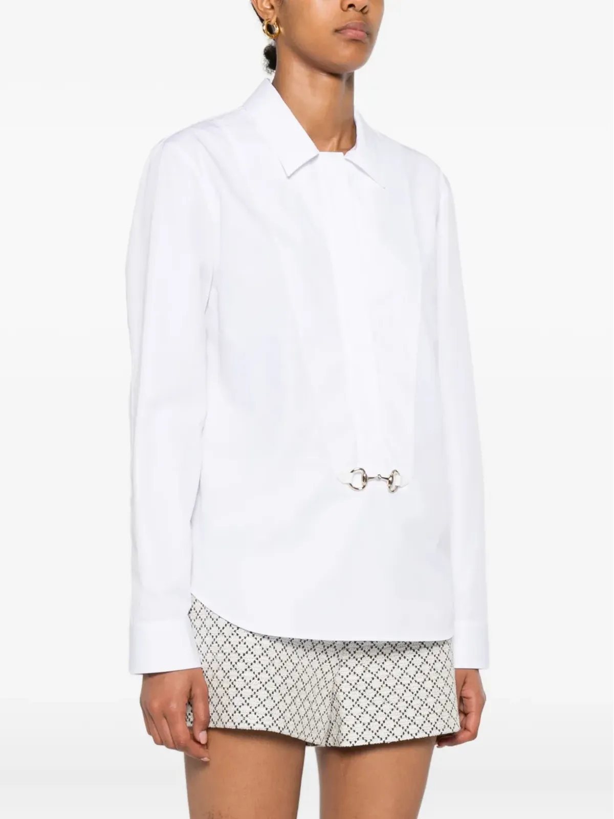 Gucci ホースビットタイネックシャツ - 画像3