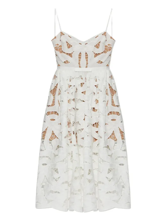 self-portrait Self-Portrait bow-detail dress - Whiteの商品画像