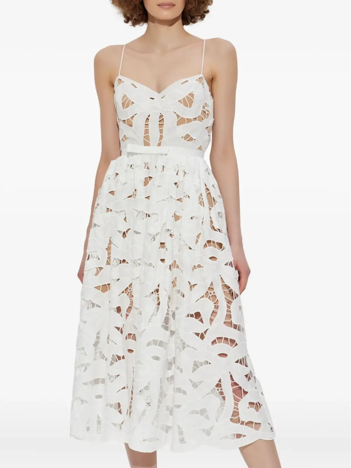 Self-Portrait bow-detail dress - White - 画像2