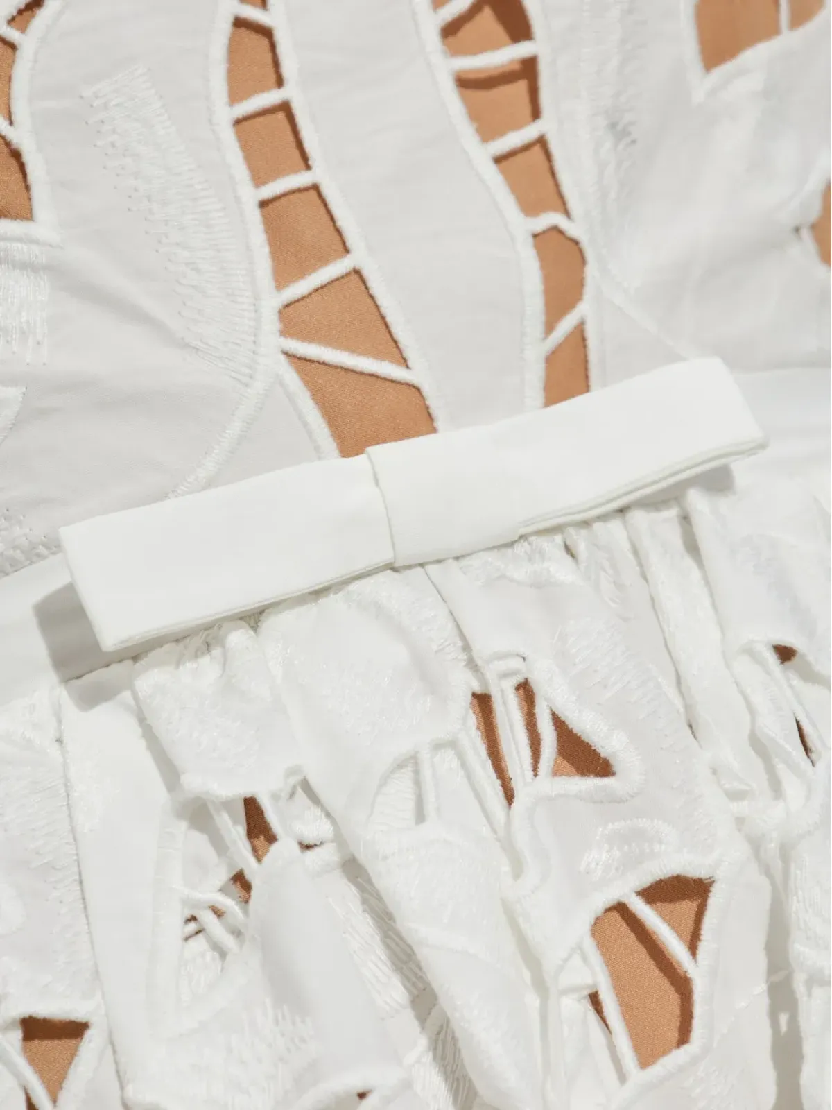 Self-Portrait bow-detail dress - White - 画像4