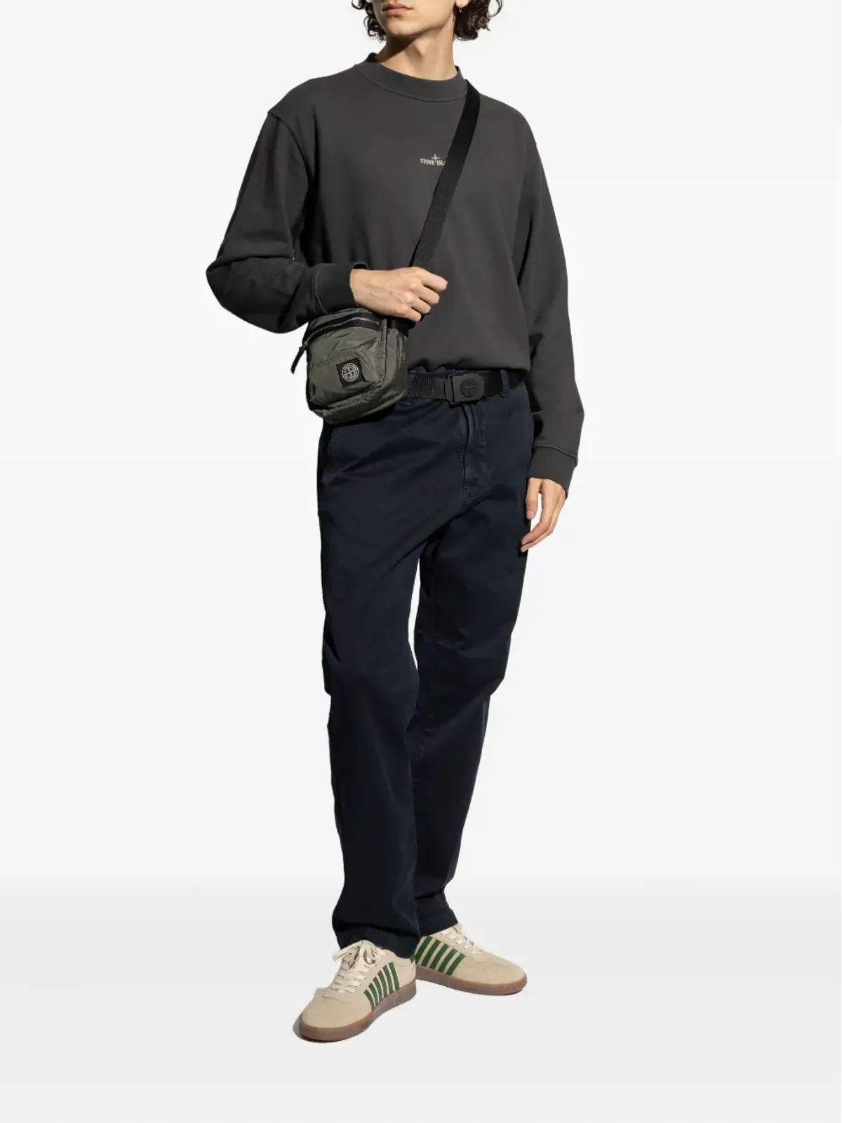 Stone Island ロゴ刺繍 クルーネック スウェットシャツ - 画像2