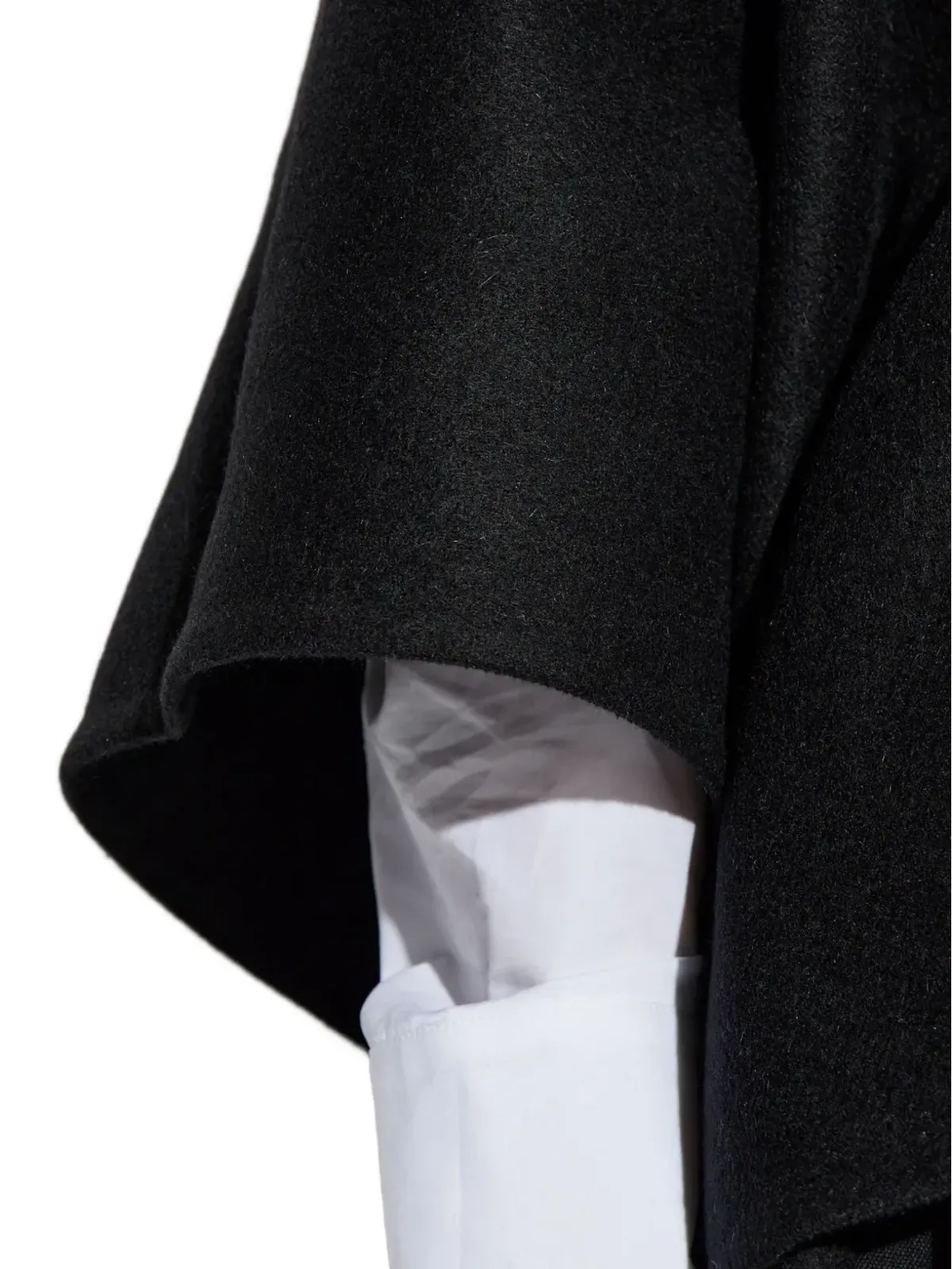 Max Mara Serra draped cape - Black - 画像5