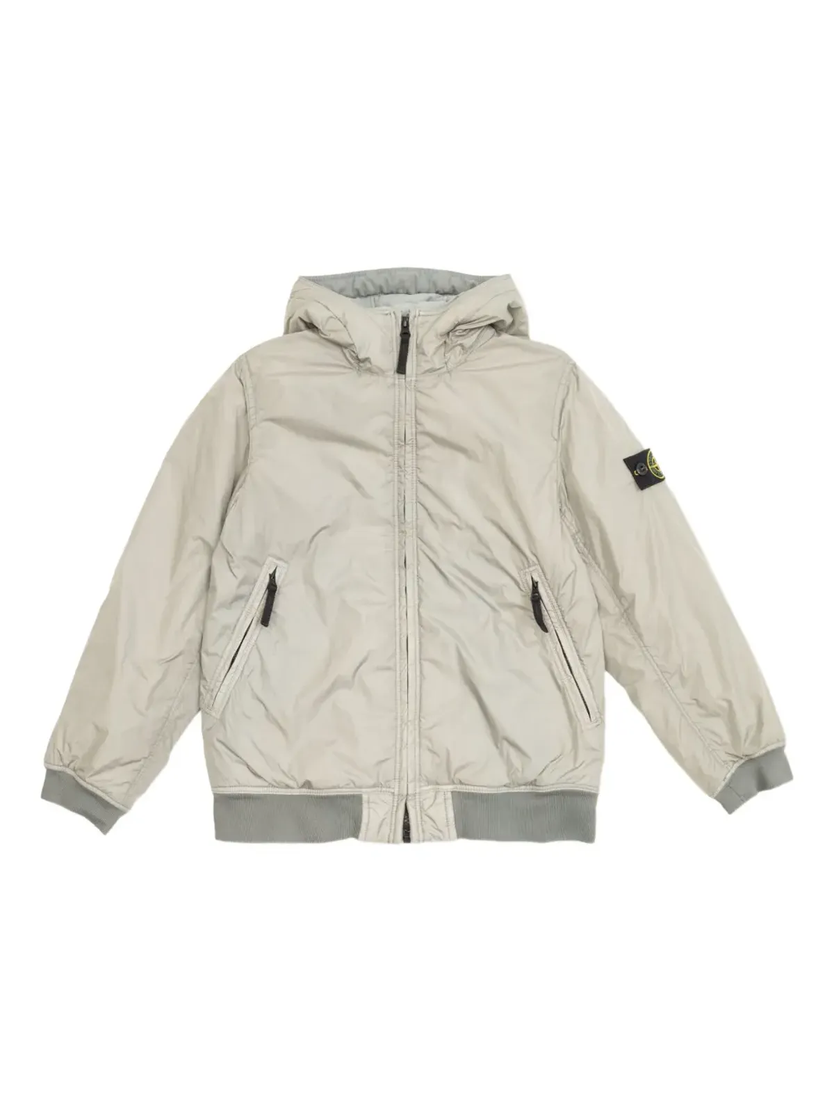Stone Island Junior フード付きCompassバッジジャケット - 画像1
