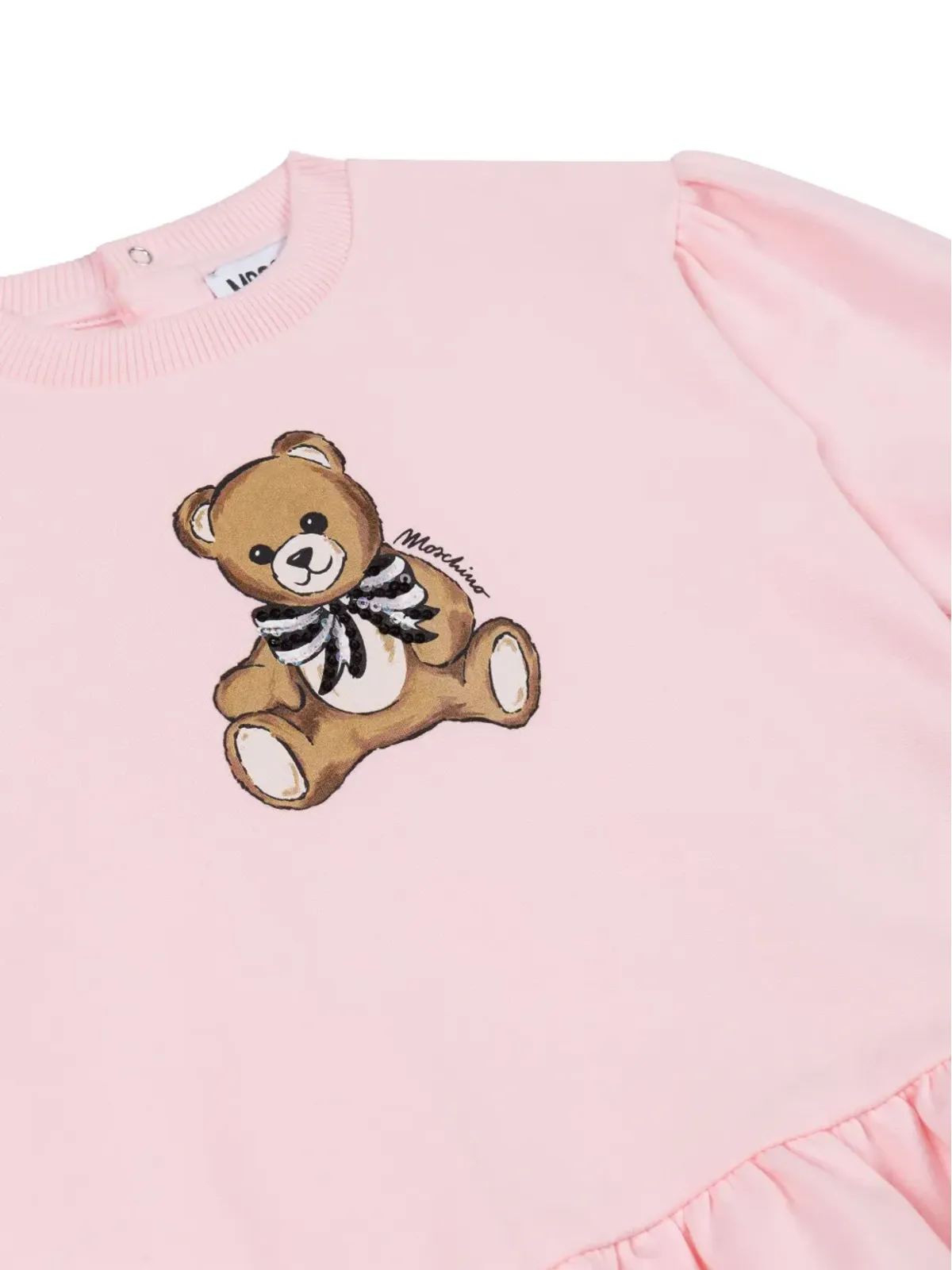Moschino Kids テディベア・グラフィック ドレス - ピンク - 画像3