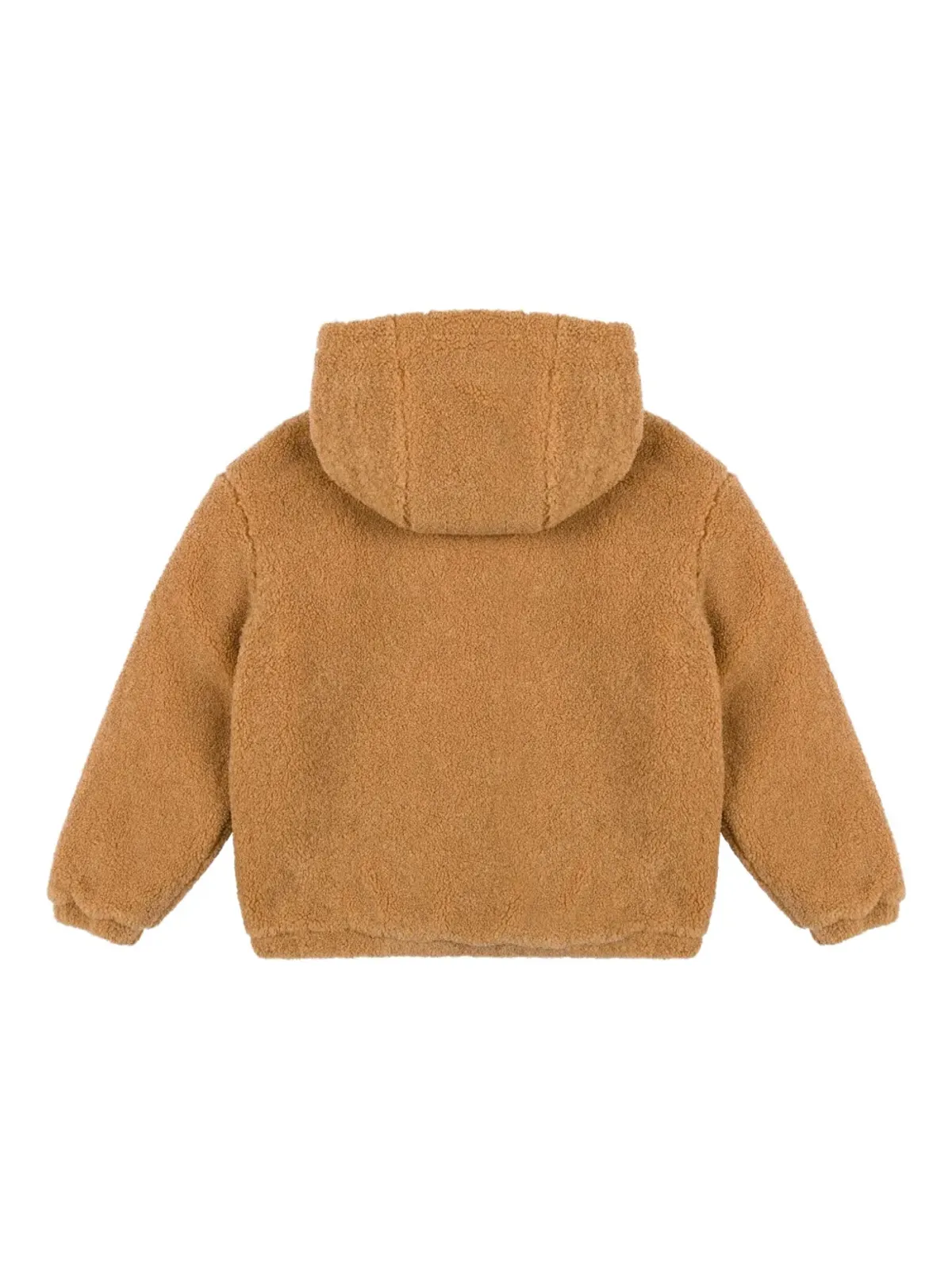 Moschino Kids ファー付きフードジャケット ブラウン - 画像2