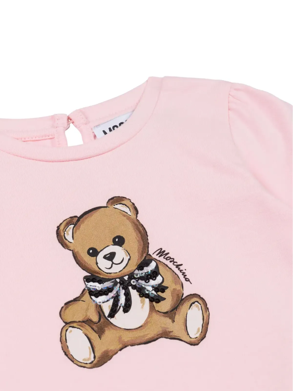 Moschino Kids テディベア柄長袖トップス - ピンク - 画像3