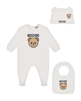 Moschino Kids ベアーロゴ ベビーロンパース ギフトセット - サムネイル1