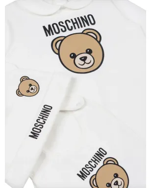 Moschino Kids ベアーロゴ ベビーロンパース ギフトセット - サムネイル3