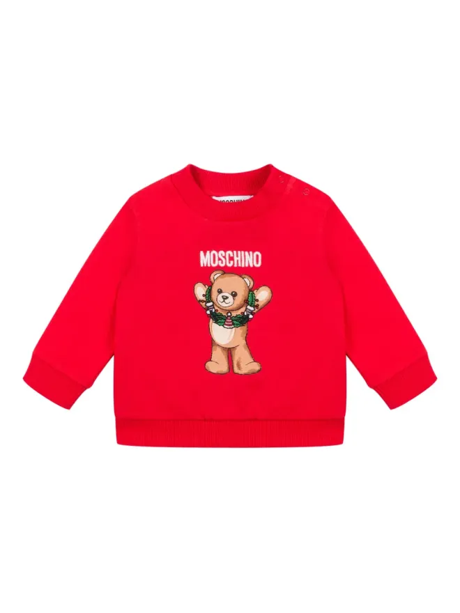 Moschino Kids Moschino Kids ベアプリント スウェットシャツ - レッドの商品画像