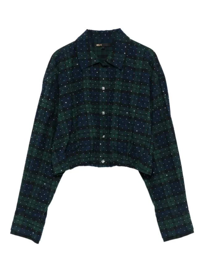 Maje Maje ラインストーン付きチェックシャツの商品画像