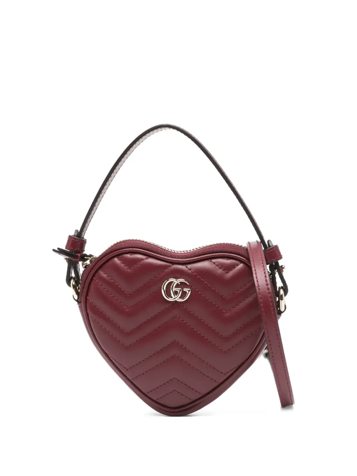 Gucci ミニ GG Marmont ハート型 トートバッグ - 画像1