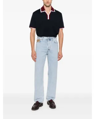 Gucci GGキャンバス挿入ジーンズ - ライトブルー - サムネイル2