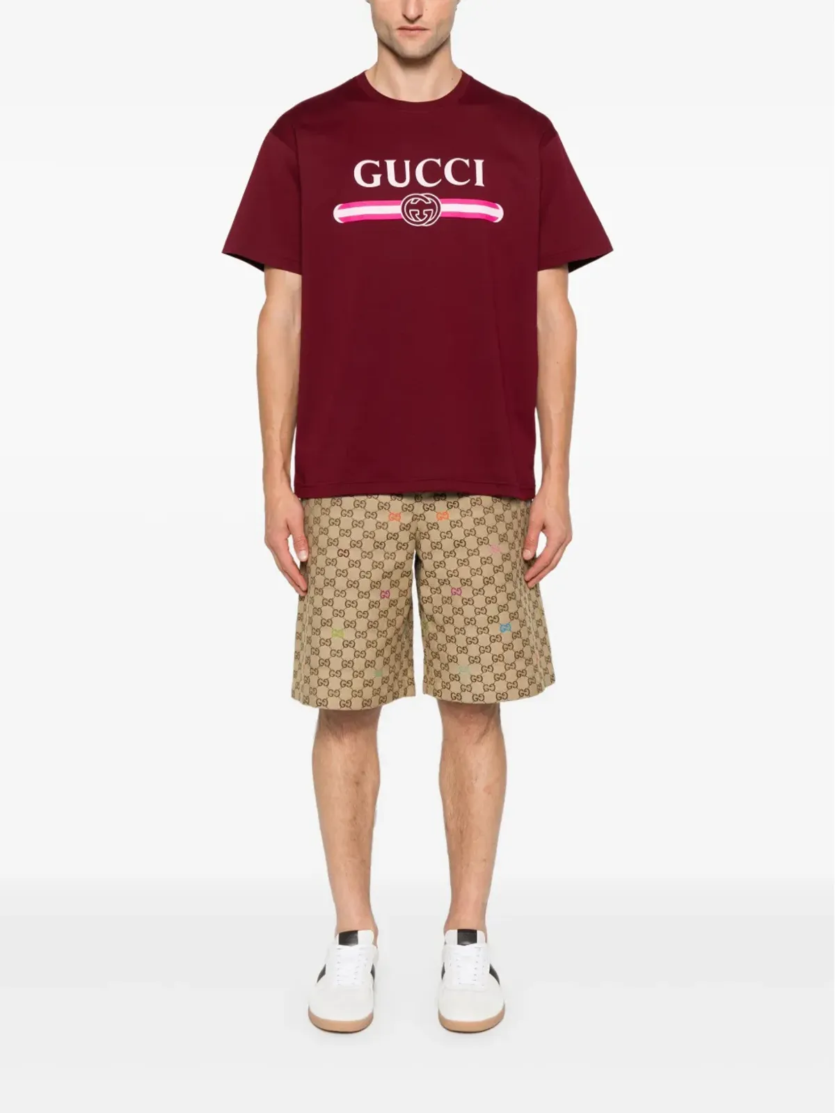 Gucci モノグラムロゴショーツ - Neutrals - 画像2