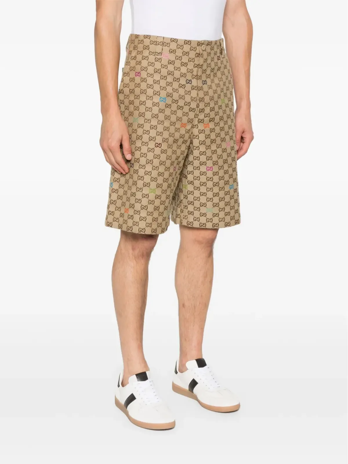 Gucci モノグラムロゴショーツ - Neutrals - 画像3