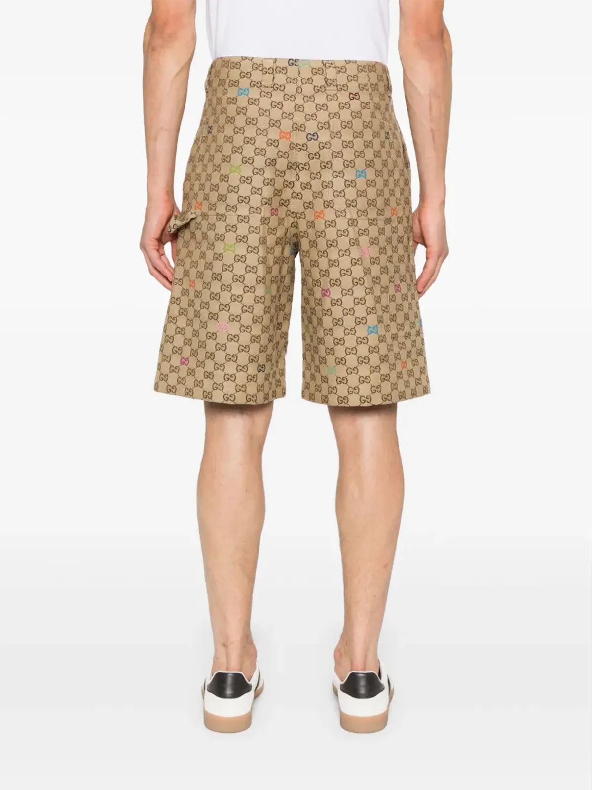 Gucci モノグラムロゴショーツ - Neutrals - 画像4