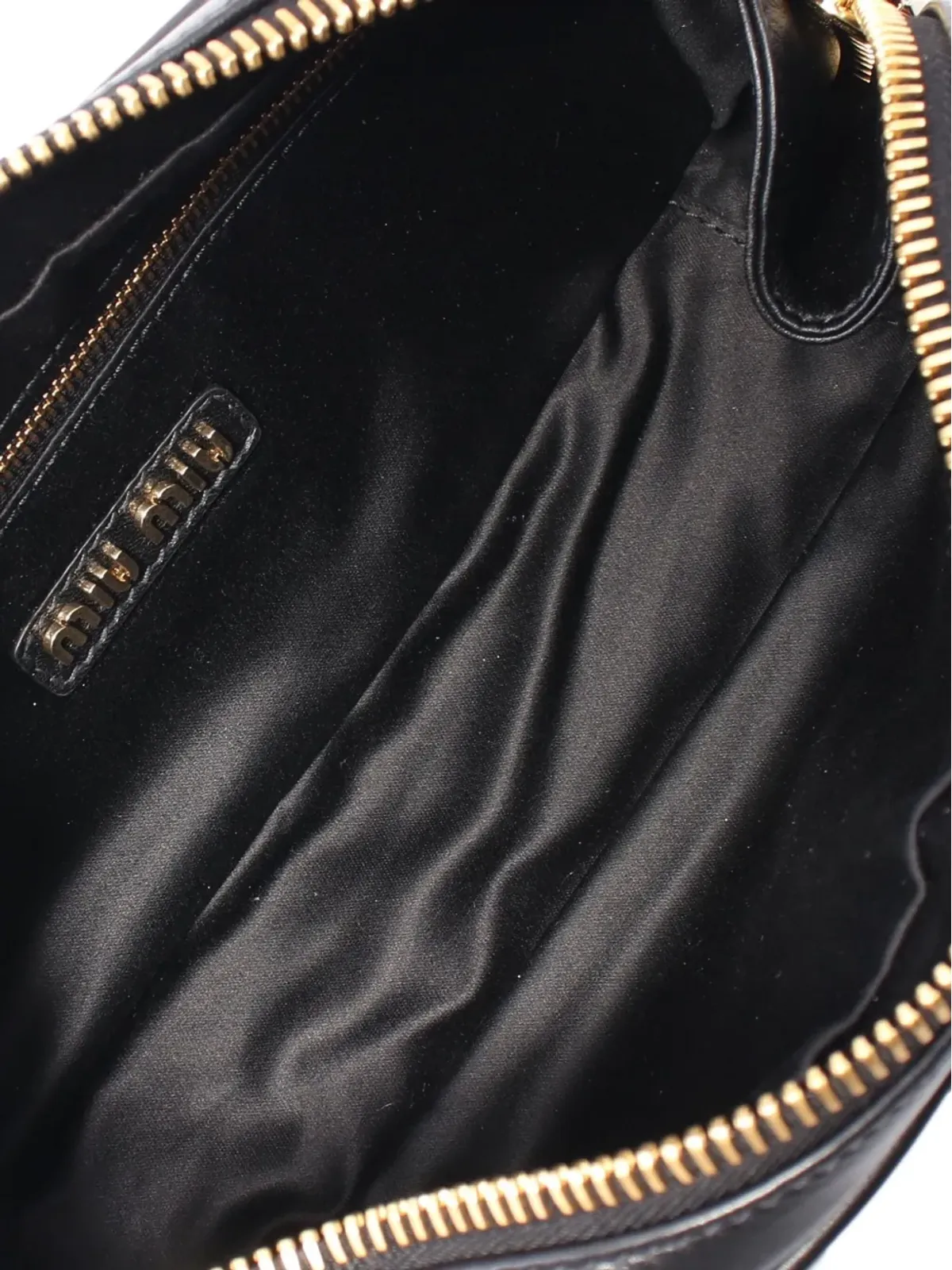 Miu Miu Pre-Owned マテラッセ レザー バッグ ブラック - 画像3