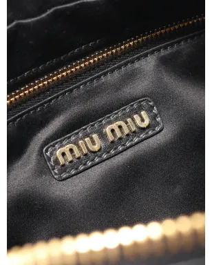 Miu Miu Pre-Owned マテラッセ レザー バッグ ブラック - サムネイル4