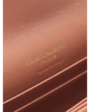 Saint Laurent Pre-Owned キルテッドレザー 二つ折り財布 ブラウン - サムネイル5