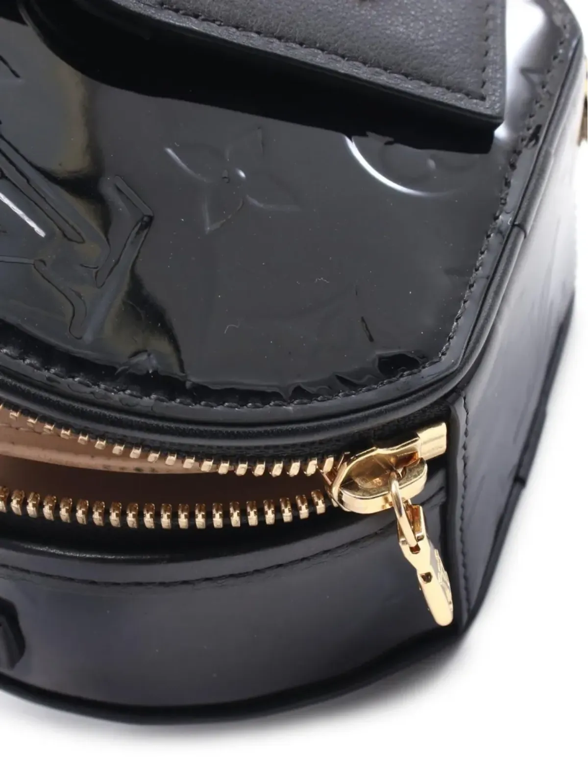 Louis Vuitton Pre-Owned 2000年代 ヴェルニ レザー ショルダーバッグ - ブラック - 画像3