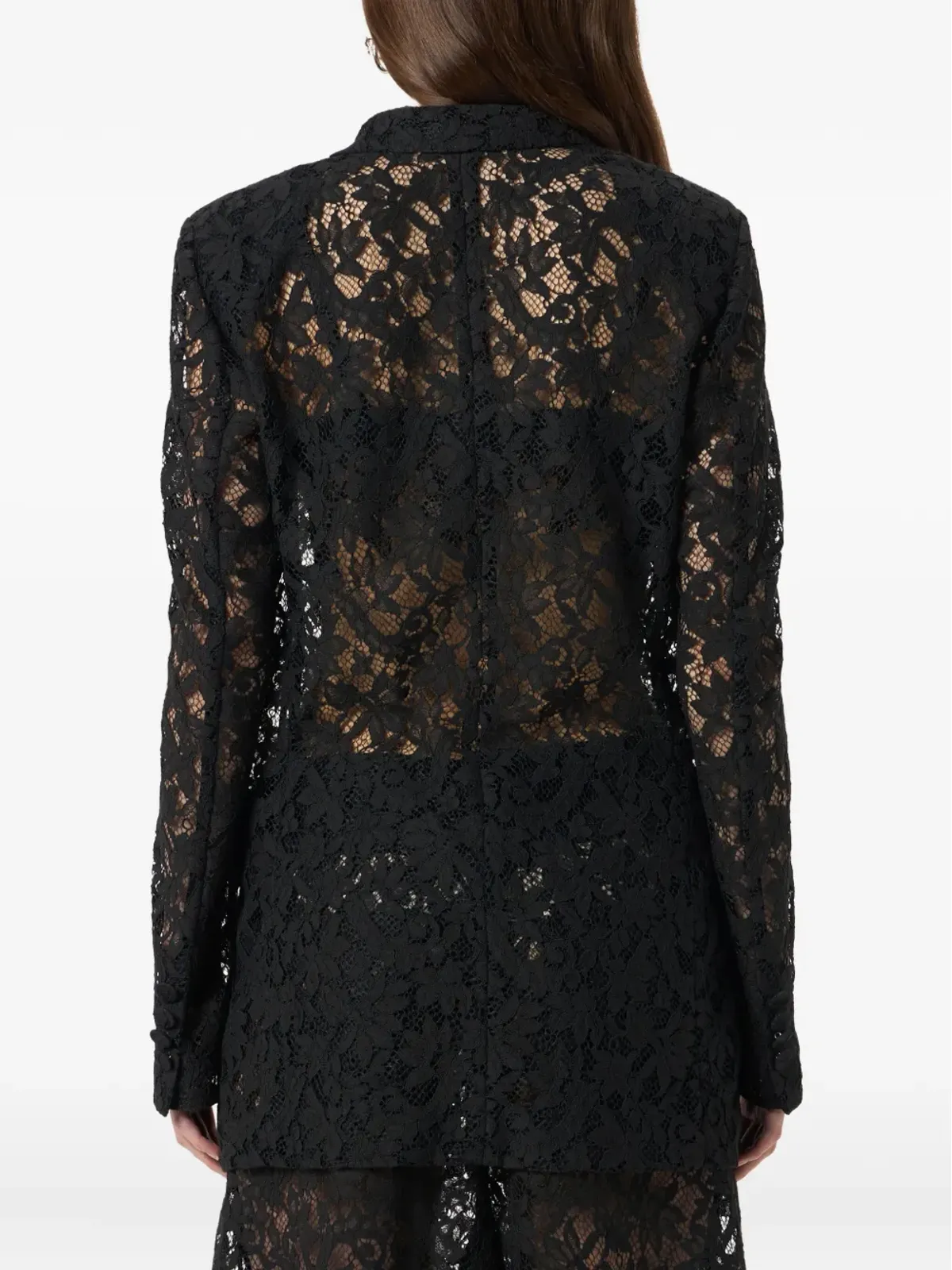 Blumarine 花柄レースのシングルブレストブレザー - 画像5