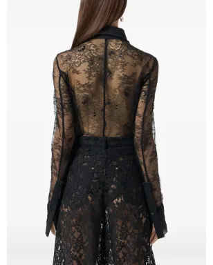 Blumarine レースパネルドシャツボディスーツ - サムネイル5