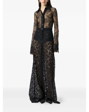 Blumarine レースパネルドシャツボディスーツ - サムネイル2