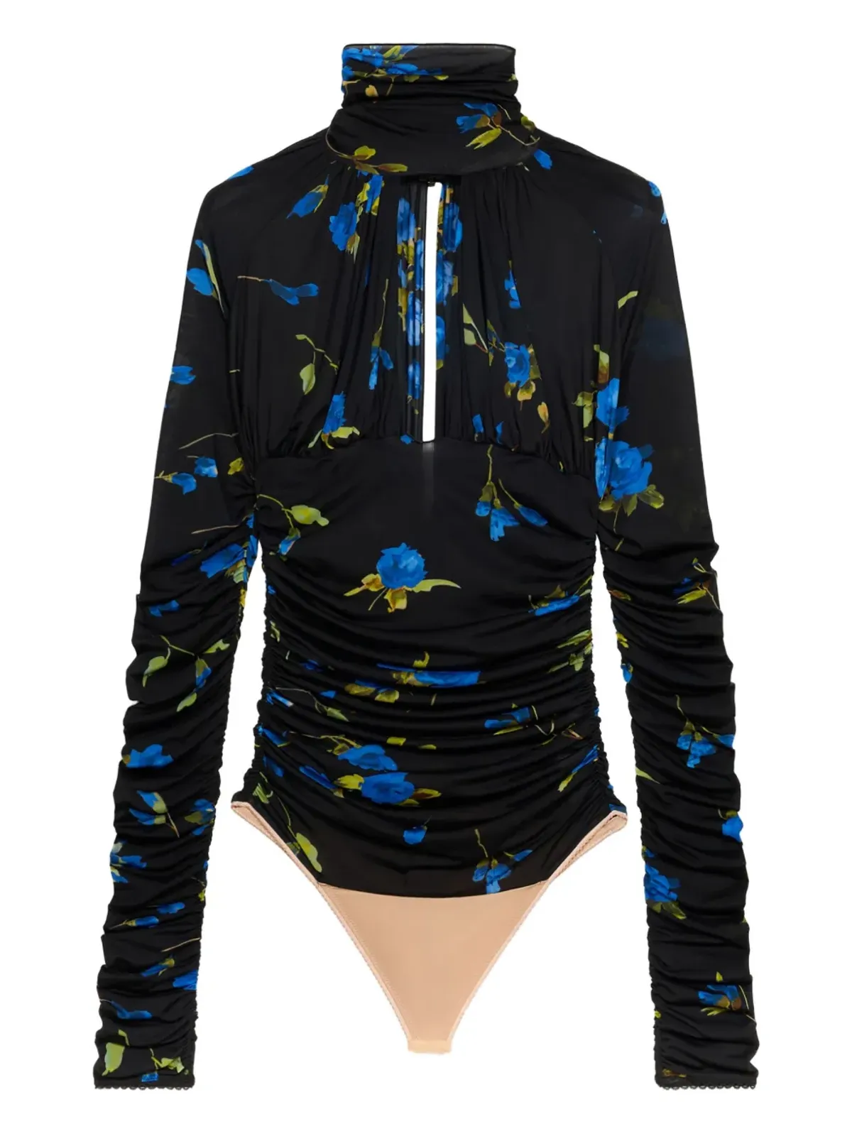 Blumarine 花柄プリントのルシュードボディスーツ - 画像4