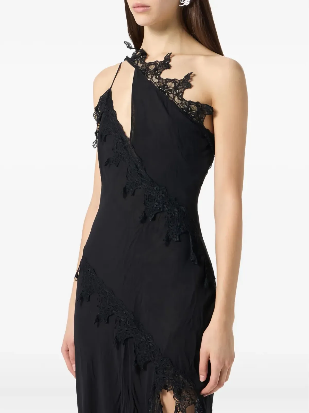 Blumarine アシンメトリックレース装飾ドレス - 画像5