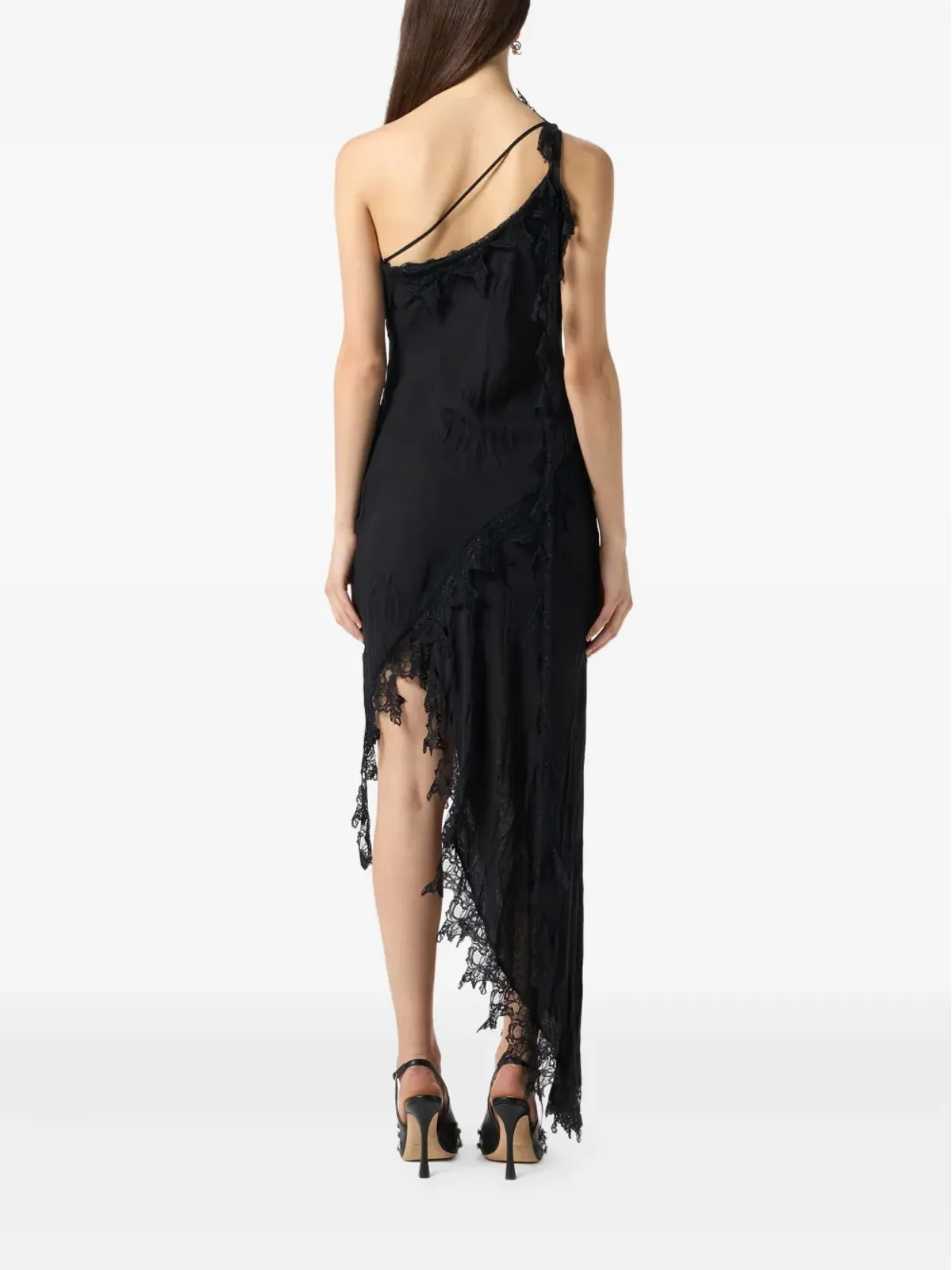Blumarine アシンメトリックレース装飾ドレス - 画像4