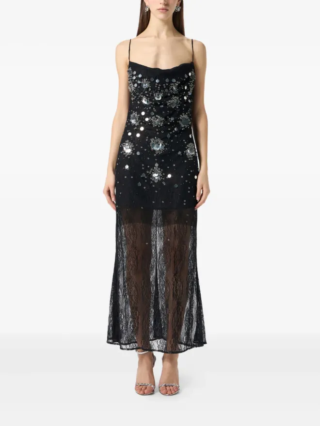 Blumarine Blumarine レースのスパンコール装飾ガウンの商品画像