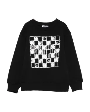 Moschino Kids チェッカーボード柄 テディベア スウェット - サムネイル1