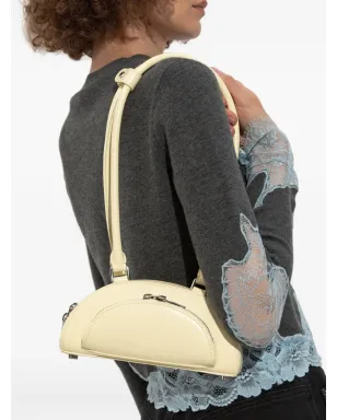 Self-Portrait leather charm-detail shoulder bag - Yellow - サムネイル2