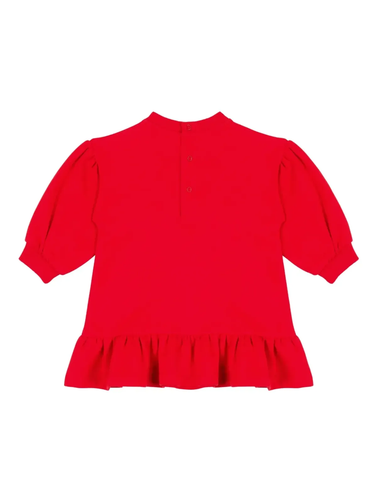 Moschino Kids テディベアモチーフのフリルヘムドレス - レッド - 画像2