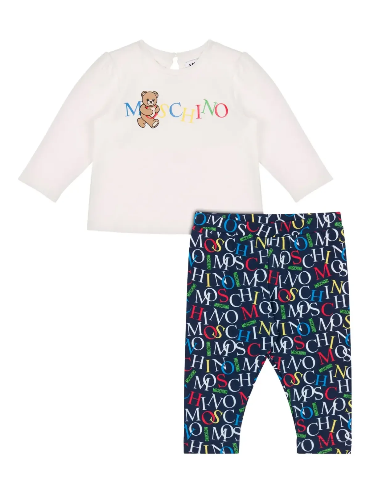 Moschino Kids ロゴプリントトップスとレギンスのセット - 画像1