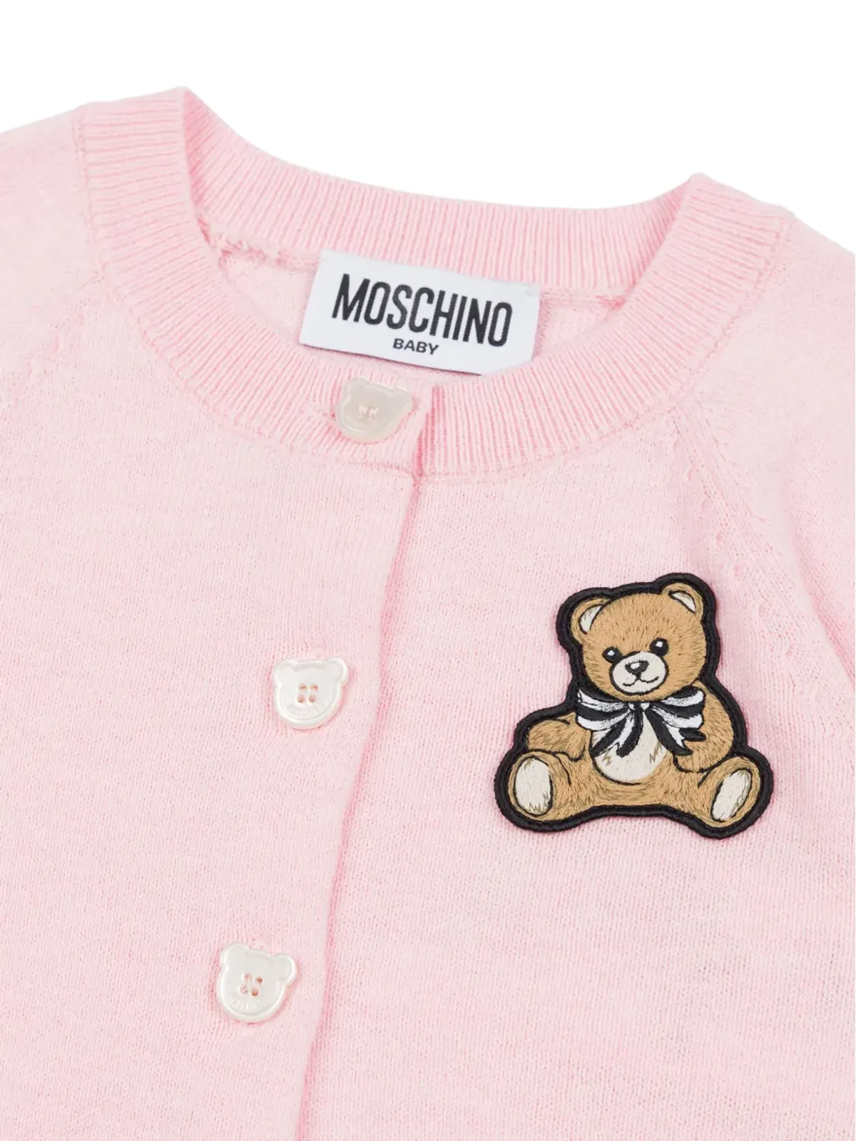 Moschino Kids くまの刺繍入りカーディガン - 画像3