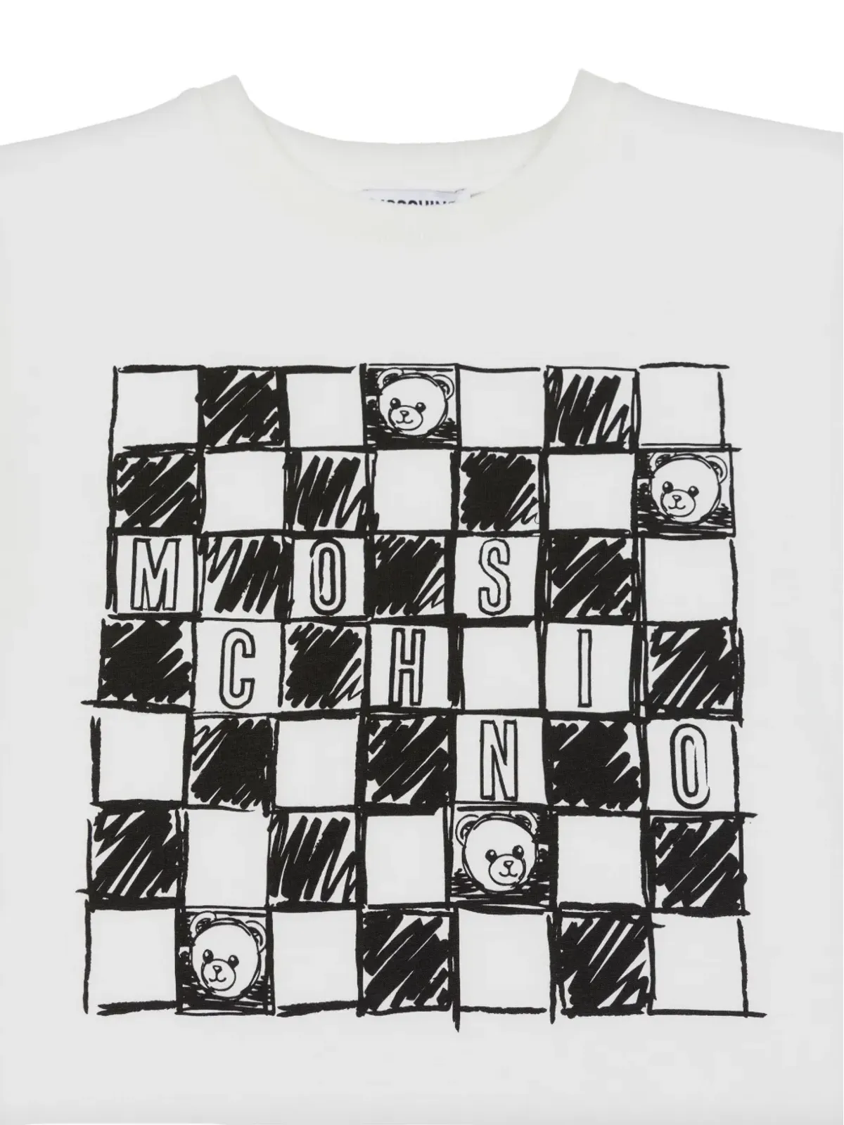Moschino Kids チェッカーボード柄プリントTシャツ - 画像3