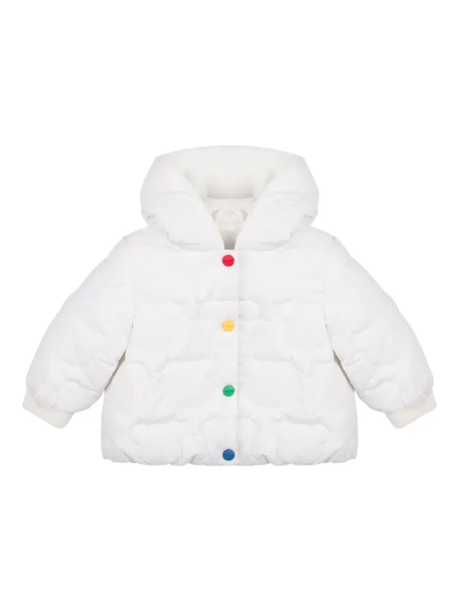 Moschino Kids Moschino Kids ホワイトのキルテッドパファージャケットの商品画像
