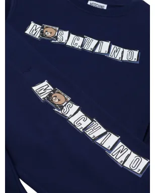 Moschino Kids グラフィックプリント トラックスーツ セット - ブルー - サムネイル3