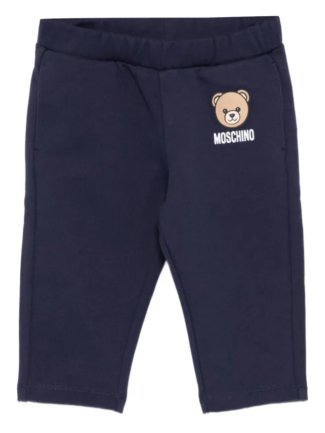 Moschino Kids Moschino Kids Teddy Bear-print tracksuit bottoms - Blueの商品画像