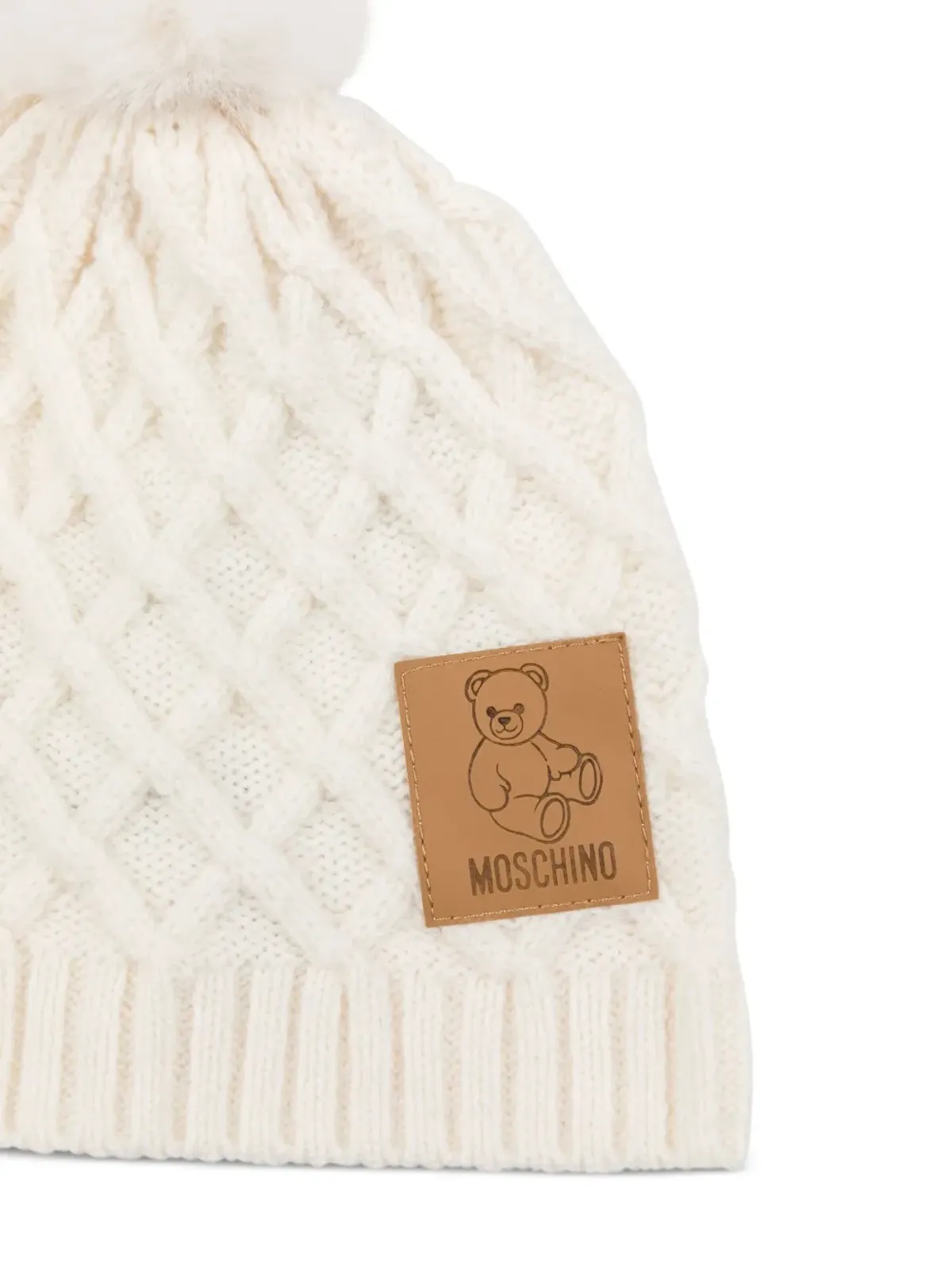 Moschino Kids ケーブルニットビーニー - 画像3