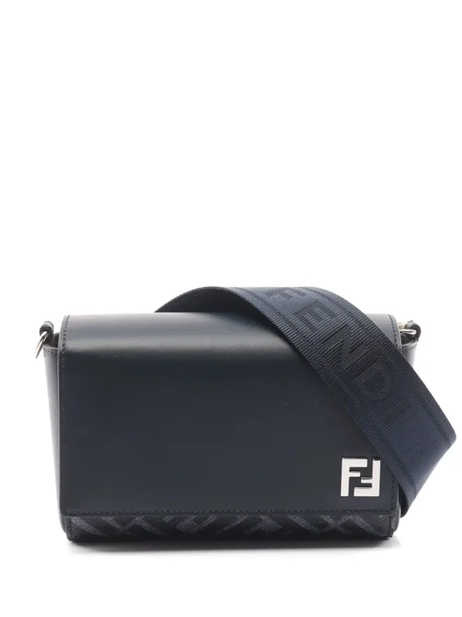 Fendi Pre-Owned Fendi Pre-Owned FF Squared コンパクト レザー ショルダーバッグの商品画像