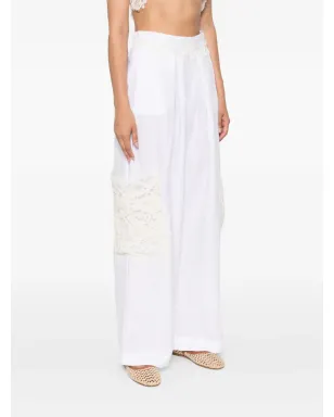 Ermanno Scervino レースポケット付きリネンパンツ - サムネイル3