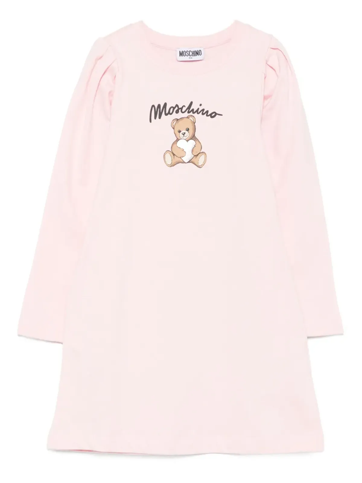 Moschino Kids パフスリーブ テディプリント ドレス - ピンク - 画像1