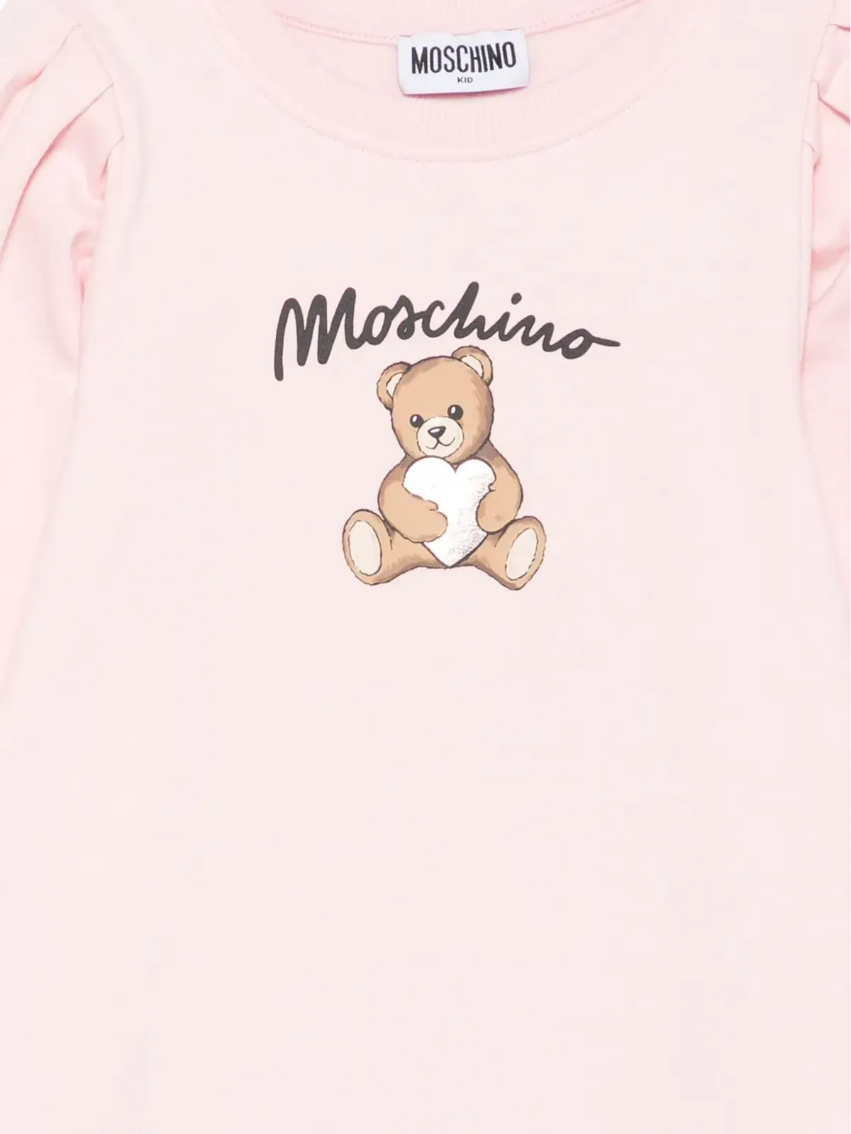 Moschino Kids パフスリーブ テディプリント ドレス - ピンク - 画像3