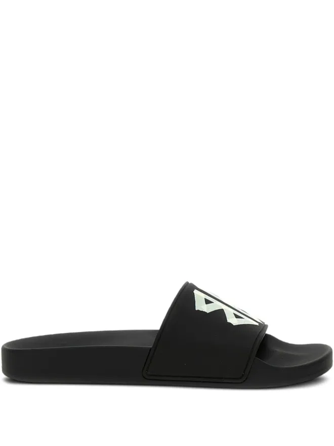 Balenciaga Balenciaga Tapeロゴ・スライド - Blackの商品画像