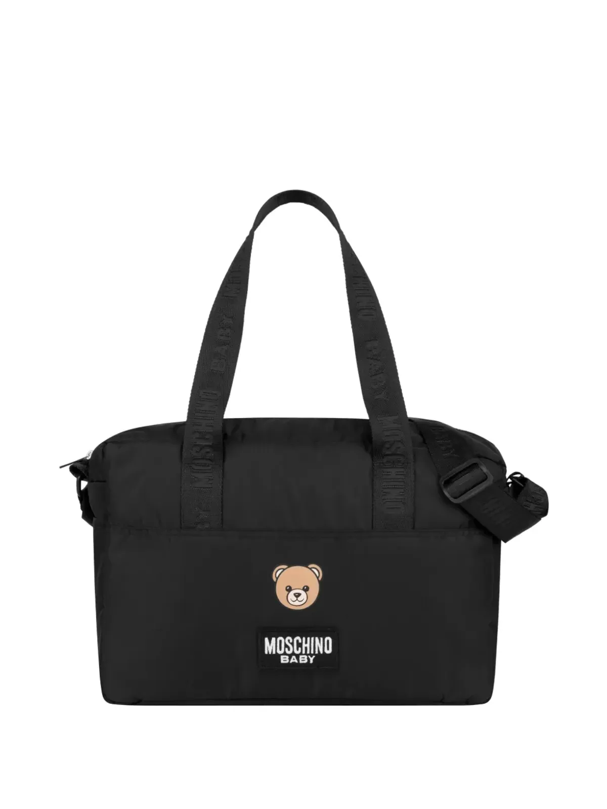 Moschino Kids ロゴプリント おむつ替えバッグ ブラック - 画像1
