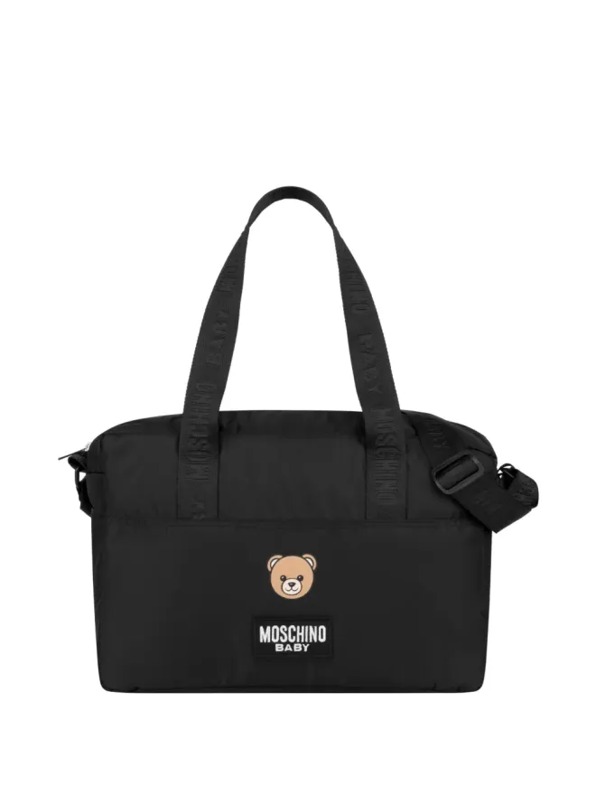 Moschino Kids Moschino Kids ロゴプリント おむつ替えバッグ ブラックの商品画像